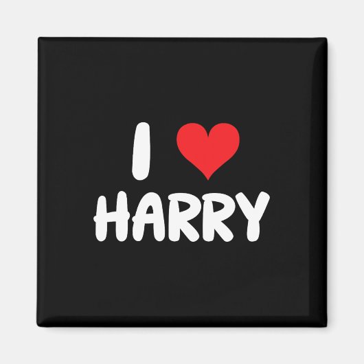 Ich liebe Harry - Herz - Name Magnet (Vorne)