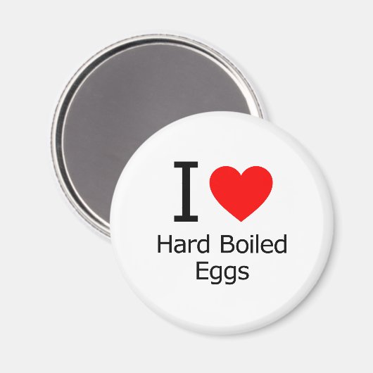 Ich Liebe hart gekochte Eier Magnet (Vorderseite/Rückseite)