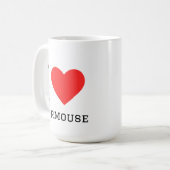 Ich liebe Haselmaus Kaffeetasse (Vorderseite Links)