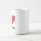 Ich liebe Haselnuss Kaffeetasse (Mittel)