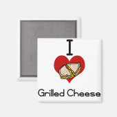 Ich Liebe-Hass-Grillkäse Magnet (Vorderseite/Rückseite)