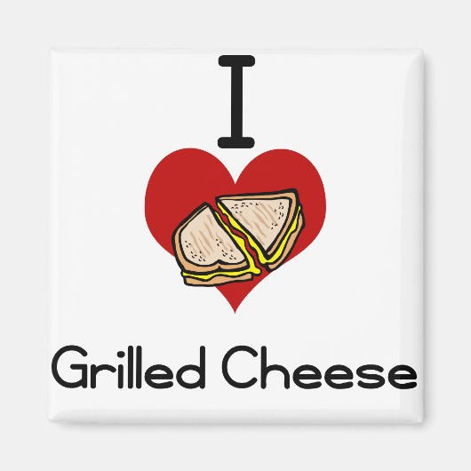 Ich Liebe-Hass-Grillkäse Magnet (Vorne)