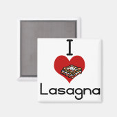 Ich Liebe-Hass-Lasagne Magnet (Vorderseite/Rückseite)