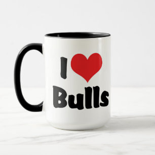 Ich liebe Heart Bulls Tasse