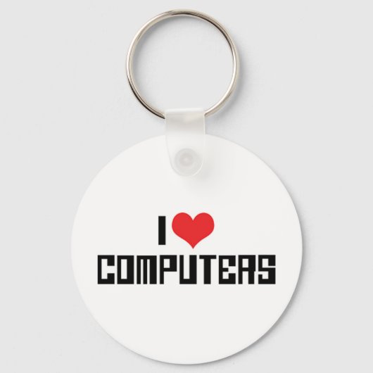 Ich liebe Heart Computer Schlüsselanhänger (Vorderseite)
