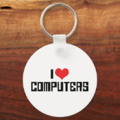 Ich liebe Heart Computer Schlüsselanhänger (Vorderseite)
