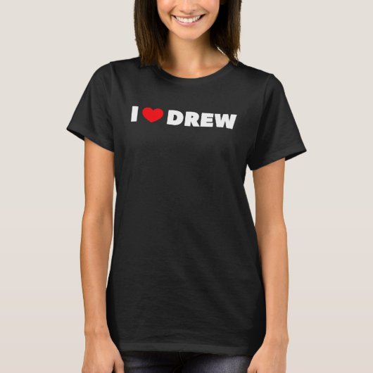 Ich liebe Heart Drew T-Shirt (Vorderseite)