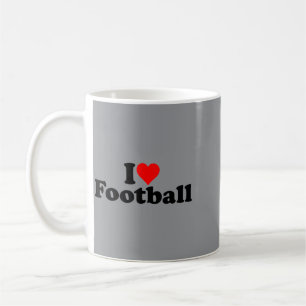 Ich liebe Heart Football Kaffeetasse