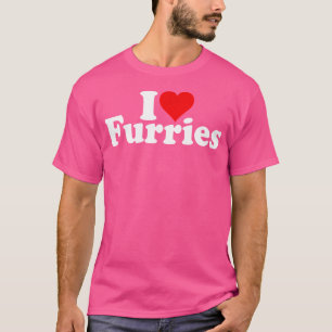 Ich liebe Heart Furries Furry Fandom Cosplay Fursu T-Shirt