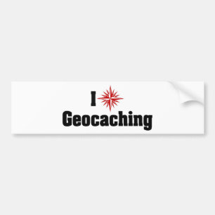 Ich liebe Heart Geocaching - Schatzjäger Autoaufkleber