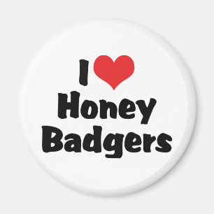 Ich liebe Heart Honey Badgers Magnet
