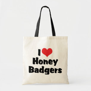 Ich liebe Heart Honey Badgers Tragetasche
