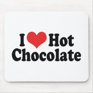 Ich liebe Heart Hot Chocolate - Heiße Schokoladenl Mousepad