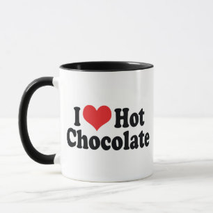 Ich liebe Heart Hot Chocolate - Heiße Schokoladenl Tasse