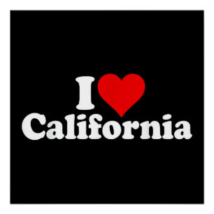 ICH LIEBE HEART KALIFORNIEN CALI STAAT POSTER