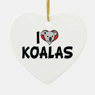 Ich liebe Heart Koalas - Koala-Bären-Freunde Keramik Ornament