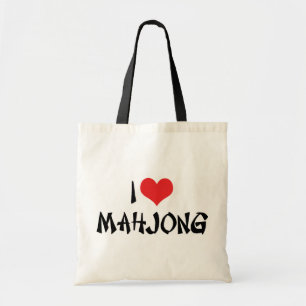 Ich liebe Heart Mahjong - Mah Jong Liebhaber Tragetasche