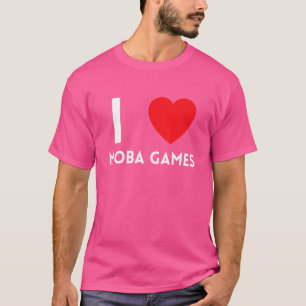 Ich liebe Heart Moba Games Cooler Gamer T-Shirt