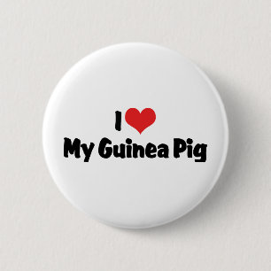 Ich liebe Heart My Guinea Pig Button