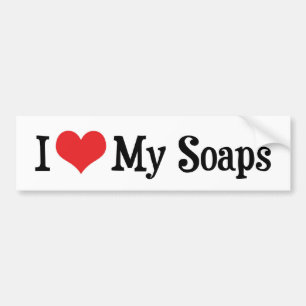 Ich liebe Heart My Soaps - Seifenoper Liebhaber Autoaufkleber
