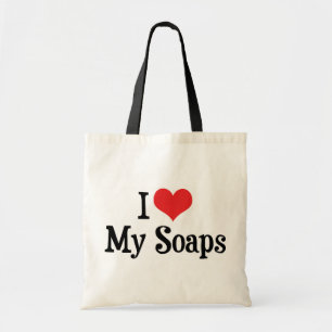 Ich liebe Heart My Soaps - Seifenopernliebhaber Tragetasche