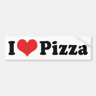 Ich liebe Heart Pizza Autoaufkleber