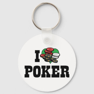 Ich liebe Heart Poker - Texas Holdem Liebhaber Schlüsselanhänger