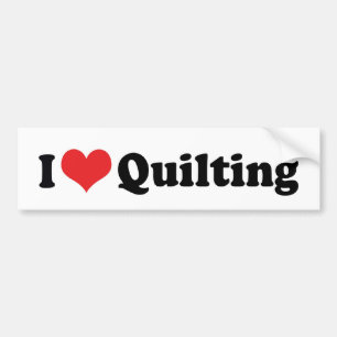 Ich liebe Heart Quilting - Nähen Quilter Autoaufkleber