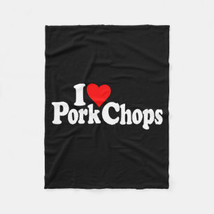 Ich liebe Heart Rk Chops Fleecedecke