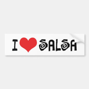 Ich liebe Heart Salsa Autoaufkleber