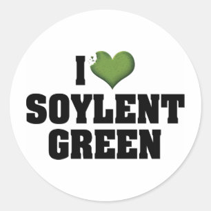 Ich liebe Heart Soylent Green Runder Aufkleber