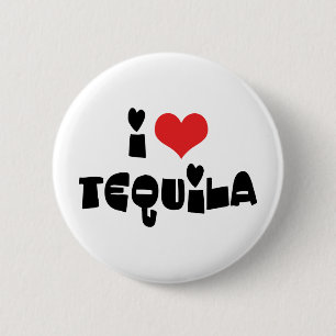 Ich liebe Heart Tequila Button