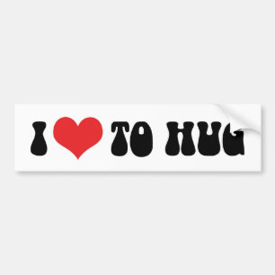 Ich liebe Heart To Hug - Kostenlose Umarmungen Autoaufkleber