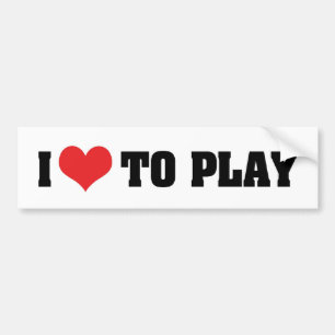 Ich liebe Heart To Play - Sport Basketball Fußball Autoaufkleber