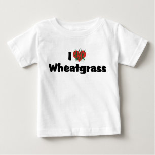 Ich liebe Heart Weizen Gras - Gesunde Ernährung du Baby T-shirt