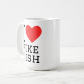Ich liebe Hechtfische Kaffeetasse (Vorderseite Links)