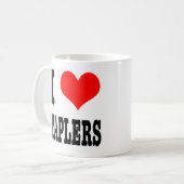 ICH LIEBE Heftgeräte Kaffeetasse (Vorderseite Links)