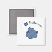 Ich Liebe Heidelbeeren Magnet (Vorderseite/Rückseite)
