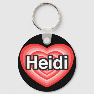 Ich liebe Heidi. Ich liebe dich Heidi. Herz Schlüsselanhänger