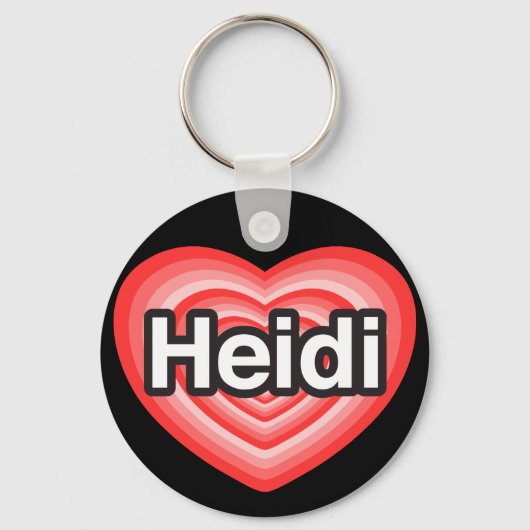 Ich Liebe Heidi. Ich Liebe dir Heidi. Herz Schlüsselanhänger (Vorderseite)