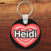 Ich Liebe Heidi. Ich Liebe dir Heidi. Herz Schlüsselanhänger (Vorderseite)
