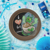 Ich LIEBE heiß Coaco Baby Dragon Weihnachten Pappteller (Party)