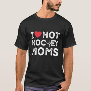 Ich liebe heiße Hockey-Mütter Herz lustig vintage T-Shirt