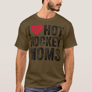 Ich liebe heiße Hockey-Mütter Herz lustig vintage T-Shirt