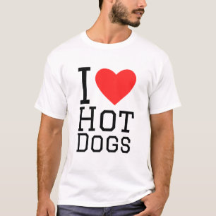 Ich Liebe heiße Hunde T-Shirt