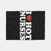 Ich Liebe heiße Krankenschwestern Fleecedecke (Vorderseite (Horizontal))