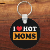 Ich Liebe heiße Mütter lustigen Milchliebhaber Schlüsselanhänger (Vorderseite)