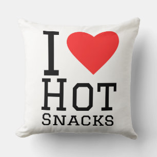 Ich liebe heiße Snacks Kissen