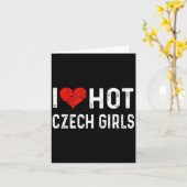 Ich liebe heiße tschechische Mädchen Tschechische  Karte (Gelbe Blume)