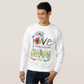 Ich Liebe heißt Gramma Sonnenblume Sonnenmütter Sweatshirt (Vorne ganz)